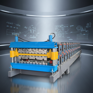 Automatische Verzinkte Metall-Wellblech-Doppelschicht-Dachplatten-Rollformmaschine - Product Image 1