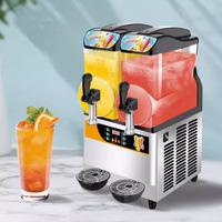 Machine à Granita Commerciale en Acier Inoxydable – Distributeur de Boissons Glacées pour Magasins, Texture Réglable, Production Rapide de Glace