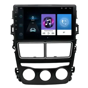 Autoradio Android, Navigation GPS, DVD, 2 Din, lecteur multimédia vidéo stéréo, unité centrale, stéréo, pour voiture Toyota Vios, Yaris (2018, 2019)