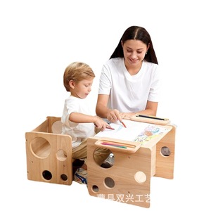 Mesa Montessori de Madera Maciza para Niños, Cuadrada, Multifuncional, para Educación Temprana, Pintura, Arte y Actividades - Product Image 5
