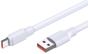 USB <b>Type</b> <b>C</b> <b>Charging</b> And Sync <b>Cable</b> 1m 6A 120W White JA018 - Product Image 4
