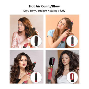 Brosse soufflante électrique 5-en-1 avec céramique tourmaline pour coiffage volumineux, bouclage et lissage – Sèche-cheveux portable - Product Image 4