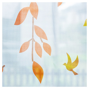 Usine personnalisée en gros impression de motif de feuille rideau transparent Hojas Cortinas - Product Image 3