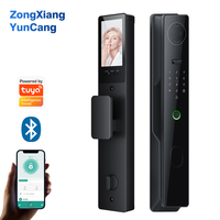 Serrure intelligente Tuya avec reconnaissance faciale, serrure biométrique WiFi, empreinte digitale, carte, mot de passe, clé, code anti-espionnage, contrôle par application