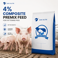 SAIK Prémélange Composé pour Porcs à l'Engraissement 4% avec L-Lysine, Enzymes, Vitamines et Micronutriments pour une Croissance Saine