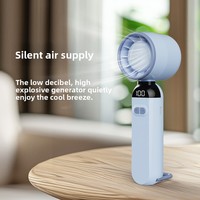 Ventilateur portable USB compact à moteur électrique sans balais, alimenté par batterie, pour refroidissement rapide et compression de glace, avec réglage de la vitesse