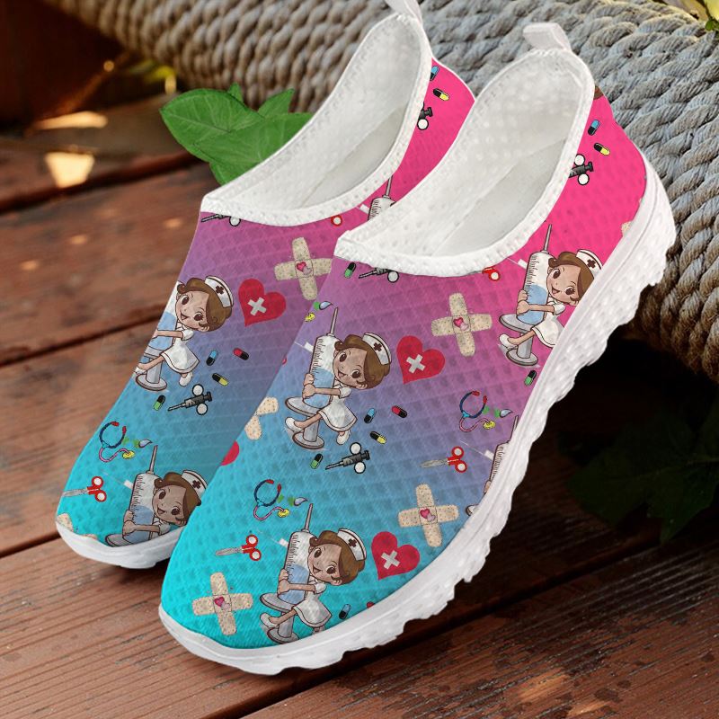 zapatillas azules mujer enfermera
