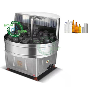 Laveuse semi-automatique rotative à 24 têtes pour bouteilles de bière et de vin, capacité 2000 bph, avec pulvérisation d'eau et chauffage - Product Image 1