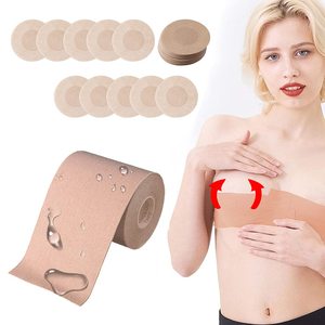 WYSE Private Label Packaging Box Women Waterproof Invisible Body Tape Adhesive Breast Lifting Boob Tape Roll Underwear 5cm*5m