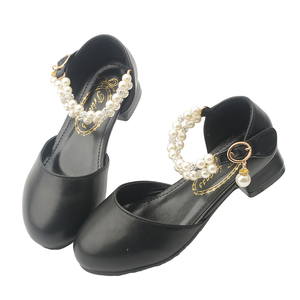 Nuevos Zapatos de Baile para Niñas, Blancos, Estilo Princesa, Verano, Punta Cerrada, Tacón Fino, Correa con Hebilla, para Actuaciones Escolares, Fiestas, Forro de PU, Suela de Goma - Product Image 1