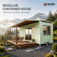 Maison préfabriquée en conteneur de 20 pieds, maison modulaire en conteneur d'expédition, maison de luxe miniature pour hôtel, complexe hôtelier, café