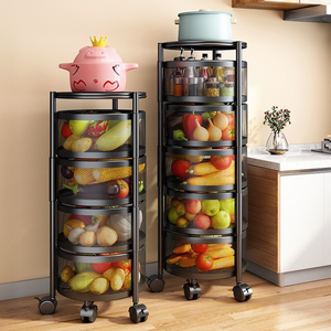 Trolley Multi-Tier Square Badezimmer Küche Organizer Obst & Gemüse Aufbewahrung skorb Wohnzimmer Naht Gerät Lager regal - Product Image 4