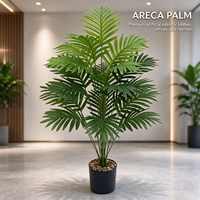 Plante artificielle réaliste en pot Areca, fausse verdure pour salon intérieur, ornement de maison, décoration