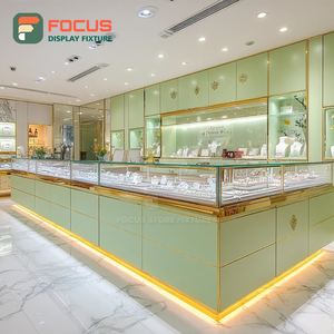 Kiosque de vente au détail moderne, présentoirs pour bijoux, structure métallique, vitrine de boutique - Product Image 2