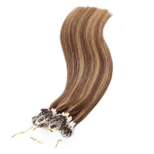 Wholesale Free Sample Virgin Double Stranded Remy Hair Kinky Curly Nano Ring Micro Loop Human Hair Extensions