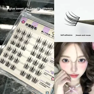 Mi giả tự dính không keo, thiết kế mới dành cho nữ, kiểu xoăn phân đoạn tự nhiên, tự làm, mang lại sự thoải mái và phong cách tối ưu - Product Image 2