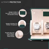 OEM/ODM impression personnalisée haut de gamme luxe fait à la main 3 fentes rouleau montre boîte de rangement marque privée montre vitrine