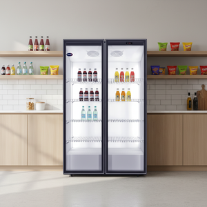 <span class=keywords><strong>Armoire</strong></span> réfrigérée à bière à température unique commerciale, 2 portes, intégrée, vitrine de réfrigération pour boissons, conservation de la fraîcheur - Product Image 4