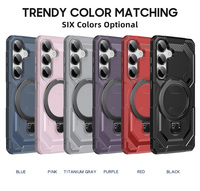 Étui de protection antichoc Armor Combo avec béquille et clip ceinture pour Samsung Galaxy S25 Edge S24 Ultra S23 FE S22 Plus