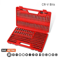 Jeu de tournevis Torx métriques en acier Cr-V robuste 208/214 pièces avec embouts de sécurité Phillips, plats, hexagonaux et carrés TL01688-50+11