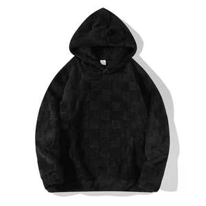 Suéter de Punto a Cuadros Informal para Hombre, Talla Grande, Personalizado, para Otoño e Invierno, Sudadera Holgada con Capucha - Product Image 4