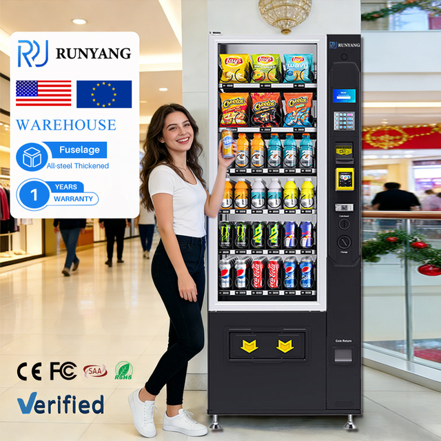 RUNYANG Custom logo Outdoor Combo Small Vending Machines for Retail Items Smart Snack Vending Machine for Foods and Drinks