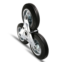 Roue de chariot d'escalade triangulaire de 6 pouces, capacité de 130 kg, en caoutchouc massif, pour chariot à main