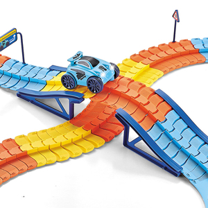 <span class=keywords><strong>Jouet</strong></span> de construction pliable STEM DIY, piste de course flexible à gravité zéro avec voiture LED pour enfants - Product Image 5