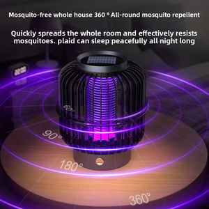 ソーラー充電式鳥ケージ蚊キラーランプキャンプ用LEDライト電気蚊忌避剤 - Product Image 4