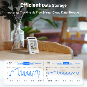 Wifi Thông Minh Kỹ thuật số nhiệt thoải mái nhựa điều khiển từ xa trong nhà ngoài trời độ ẩm nhiệt độ hiển thị hiện đại điện - Product Image 5