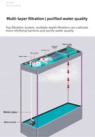 Aquarium intelligent et moderne de 600 L avec filtre de fond, verre ultra-clair, eau douce/eau salée, salon, personnalisable