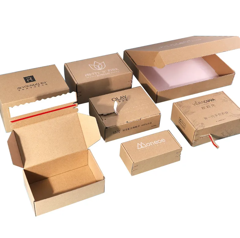 Großhandel benutzer definierte E-Commerce Mailer Versand box mit Tear Strip Self Seal Post Reiß verschluss Verpackung Flugzeug Papier box