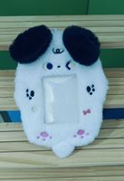 Porte-clés en peluche douce pour chien ou chiot, porte-cartes photo d'idole, cadre photo, albums photo, album de photocartes en peluche, porte-clés