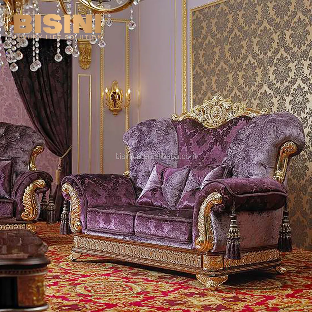 Sofá de estilo italiano com botões, sofá de dois lugares banhado em ouro rosado, vintage imperial de mobiliário, sala de estar