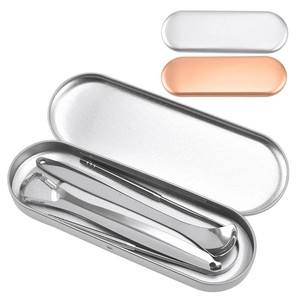 Chăm sóc răng miệng xách tay KHÁCH SẠN sinh thái thân thiện miệng tự nhiên tươi hơn nha khoa thép không gỉ đồng du lịch đặt lưỡi <span class=keywords><strong>scraper</strong></span> Kit - Product Image 3