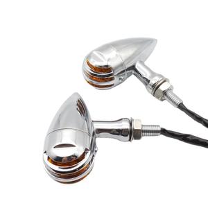 Clignotant de moto, indicateur de direction pour Harley Cruiser, mini phare de conduite en métal vintage - Product Image 5
