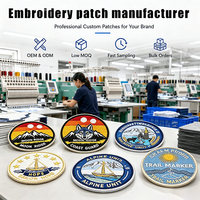 Étiquette textile personnalisée avec logo, patchs brodés et gaufrés pour vêtements, badges brodés thermocollants pour vêtements