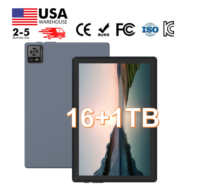 2026 New HYRS 10.1 Inch Android 14 Tablet 16GB RAM 1TB ROM Gaming Student Tablet 4G LTE US Warehouse Cainiao Overseas