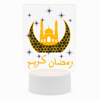 Lampu Meja Ilusi Optik Pola Ukiran Laser Kustom Bertenaga USB Lampu Malam LED Akrilik 3D Grosir Pabrik