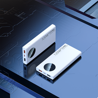 Power bank kustom 10000mah, power bank portabel USB ganda, tipis kecil ramping 10000mah