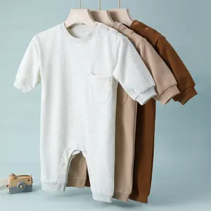 2022 Baby Cotton Clothes Wholesale Blank Fall Autumn Infant Jumpsuit