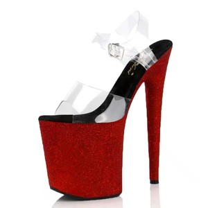 Sandalias de Plataforma Elegantes con Punta Abierta y Polvo Brillante Exótico de 8 Pulgadas-20 cm, Zapatos Sexys para Bailar en Club Nocturno, Modelo Fetiche, para Reina de la Discoteca - Product Image 4