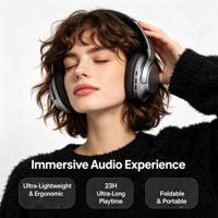 Casque d'écoute Enc de jeu sans fil avec bruit supra-auriculaire professionnel et écouteurs