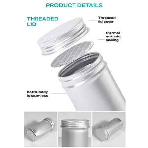Premium 100ml Screen Printing <b>Aluminum</b> Pill Jar <b>Container</b> for Vitamins and Supplements - Product Image 4
