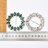 Boucles rondes en laiton de haute qualité avec fleur en strass brillant pour la décoration de chaussures, anneaux de ceinture DIY, broche de mariée, accessoire de sac
