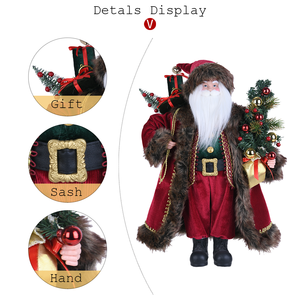 Luxuriöse Weihnachts mann figur für Weihnachten aus Stoff, geeignet für festliche Feiern Anpassbarer Stoff artikel - Product Image 2