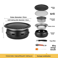 Barbecue au charbon de bois portable réglable, sans fumée, coupe-vent, antirouille, antiadhésif, pour la cuisine en plein air, la maison, le camping et les pique-niques
