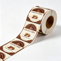 Étiquettes personnalisées en rouleau avec dorure à chaud, autocollantes, pour impression d'étiquettes de pots de pâte à tartiner chocolat-noisette, cacao, desserts