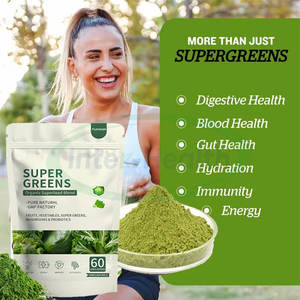 Ausreson OEM Nourriture Supergreens Nutrition Poudre Boisson Vitamine Organique Marque Privée Poudre de Superaliments Poudre de Super Verts - Product Image 4