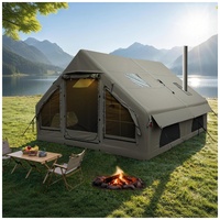 Tente de glamping de luxe pour 8 à 12 personnes, 4 saisons, en Oxford 600D, tente gonflable imperméable pour le glamping en plein air, à vendre